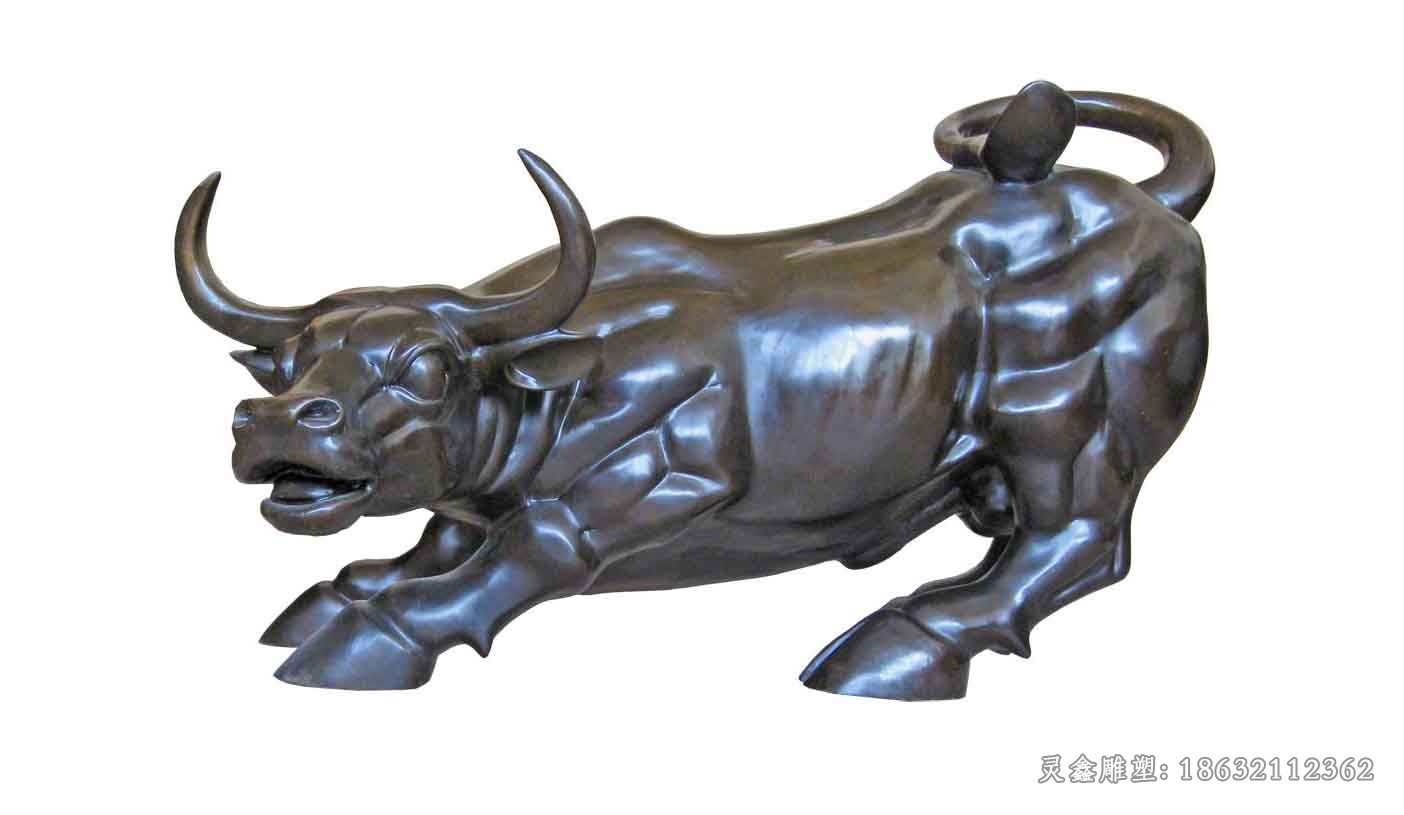 招财牛园林动物景观铜雕