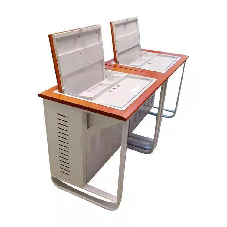 隐藏式电脑桌多功能微机室翻转桌复孚生产销售可定制