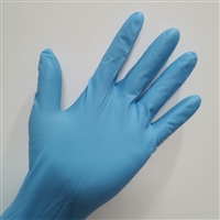 超长耐磨 蓝色16寸丁腈防护手套  耐水耐油 一次性