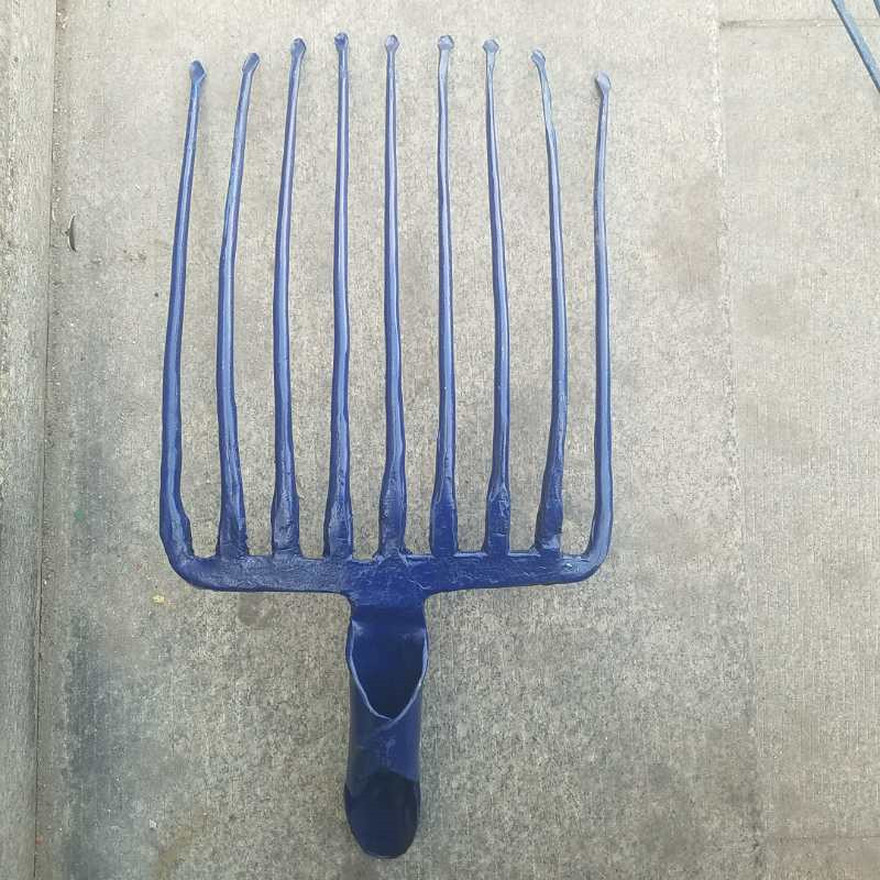 九齿钢叉石渣钢叉锻打一体钢叉铁路多齿钢叉