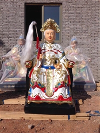 陕西女娲娘娘图片三清神像 神像十二老母神像 订制