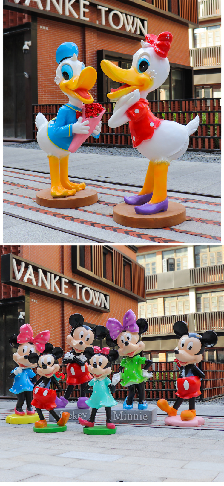 迪士尼米老鼠唐老鸭雕塑武夷山商场主题乐园装饰摆件