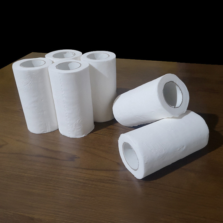 宾馆酒店用小卷纸空芯卷纸卫生间厕纸4层压花25克200圈纸