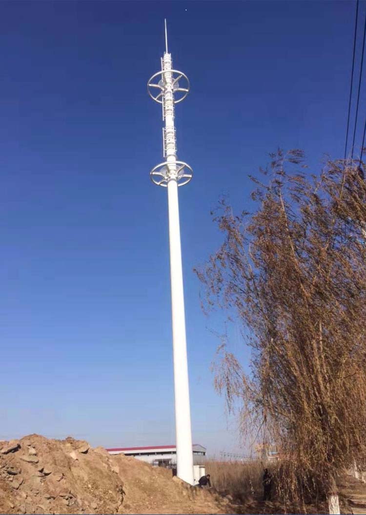 蓬泽施工 维护50米微波通讯塔 三管通信塔 三管塔
