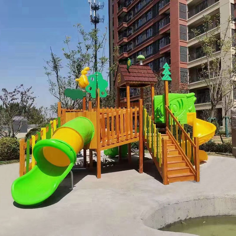 幼儿园木质滑梯 幼儿园实木滑梯组合 儿童户外大型游乐设施定制