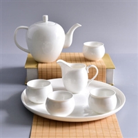 厂家批发骨瓷创意茶具 纯白色功夫茶具套装茶壶茶杯 可定制LOGO