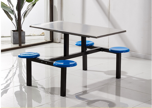 6人不锈钢餐桌椅 食堂员工餐厅餐桌椅 温州四人餐桌椅 学生餐桌椅