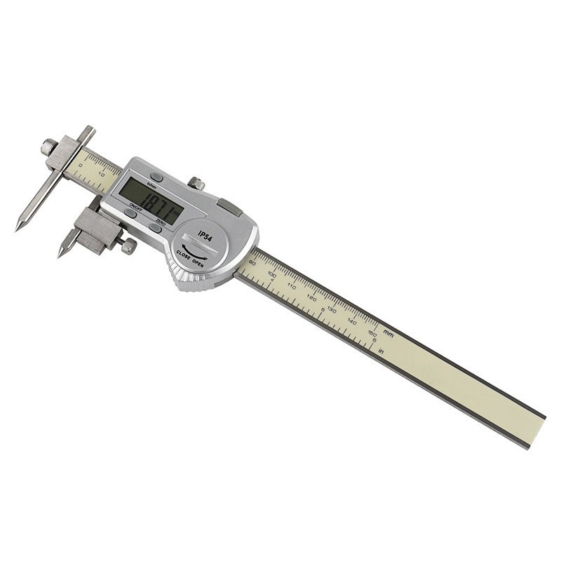 中心距数显卡尺5-150mm锥测头中心尺 孔距卡尺 防水数显游标卡尺