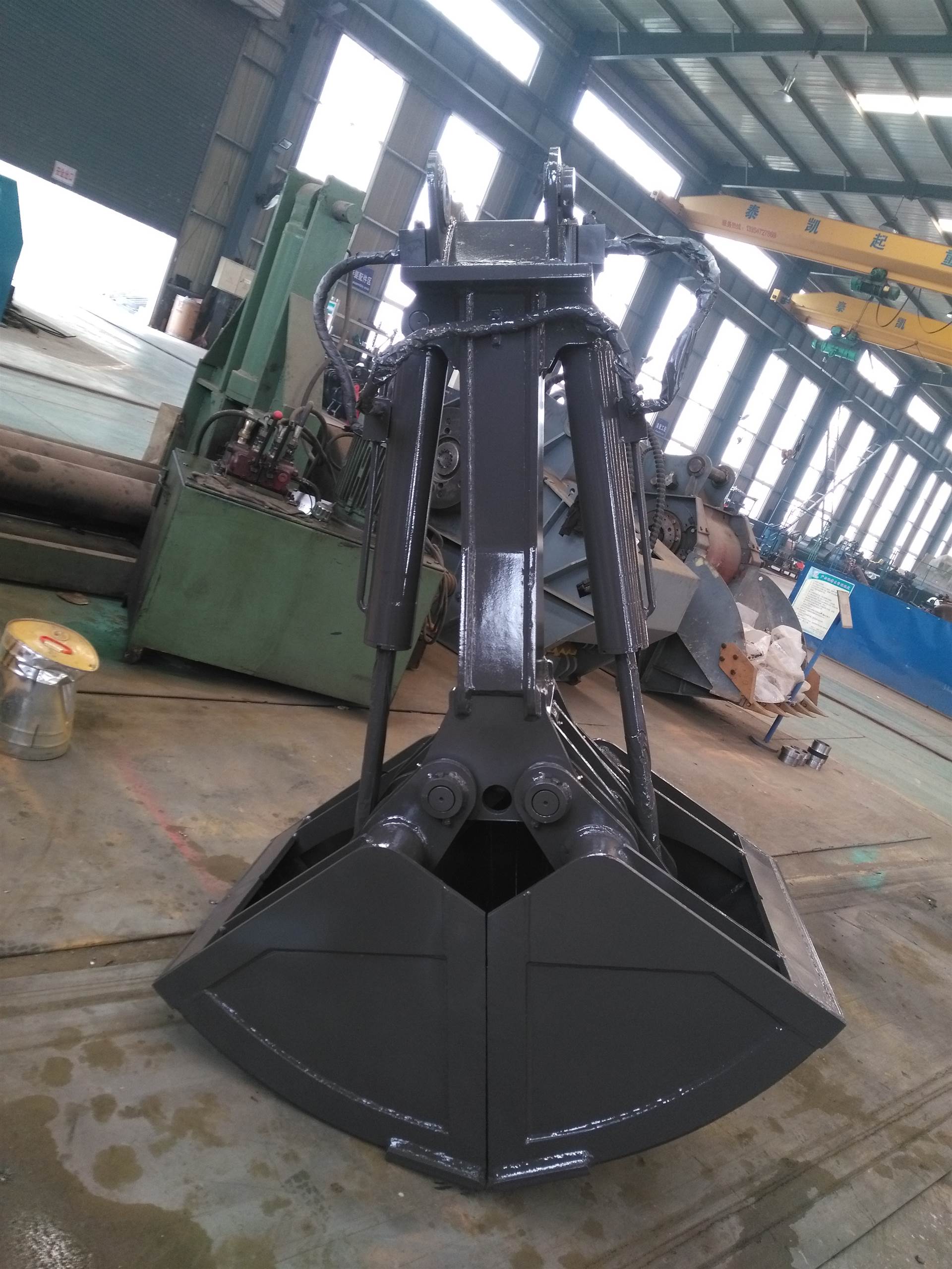 河滩挖机抓斗煤炭装卸开合抓斗