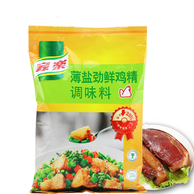 家乐薄盐劲鲜鸡精调味料900gx10袋 炒菜火锅麻辣烫鸡粉其它调料