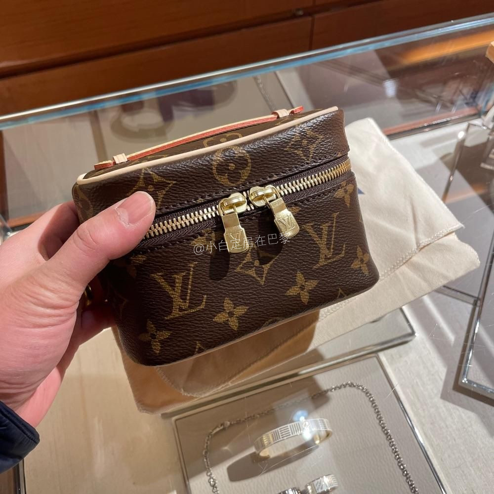 代购lv女包新款路易威登nice nano洗漱迷你手提斜跨化妆包m44936