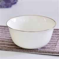 厂家批发家用4.5寸陶瓷金边米饭碗 骨瓷碗 创意陶瓷餐具套装可定logo