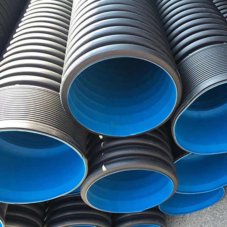 hdpe双壁波纹管 300聚乙烯下水埋地排污排水管 波纹管 支持定做