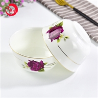 厂家批发骨瓷碗 加工定制陶瓷餐具套装陶瓷碗 创意碗LOGO