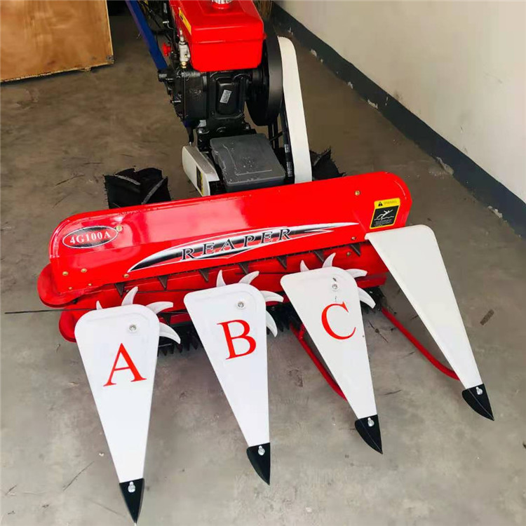 荞麦谷物割晒机 秸秆割倒机 饲草放片小型收割机