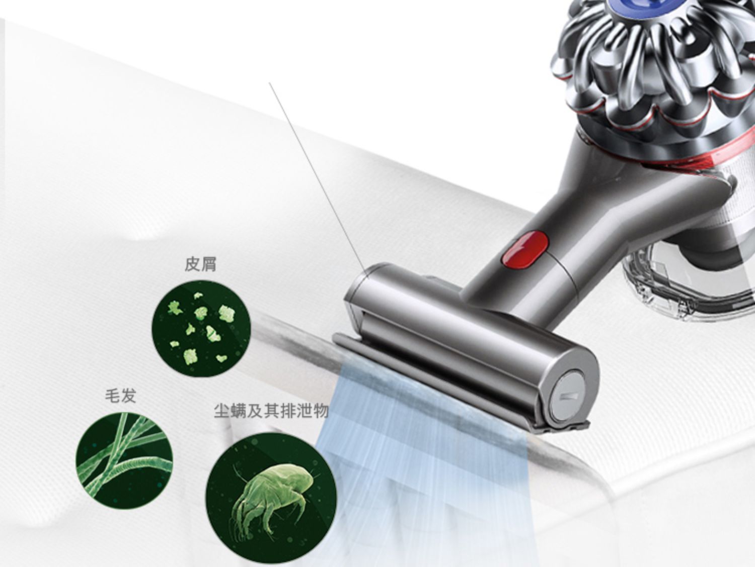 dyson戴森v8fluffy无线手持吸尘器家用小型床上大吸力除螨虫