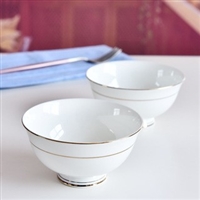 厂家批发陶瓷米饭碗 4.5寸高脚碗骨瓷面碗汤碗 家用礼品定制 图案