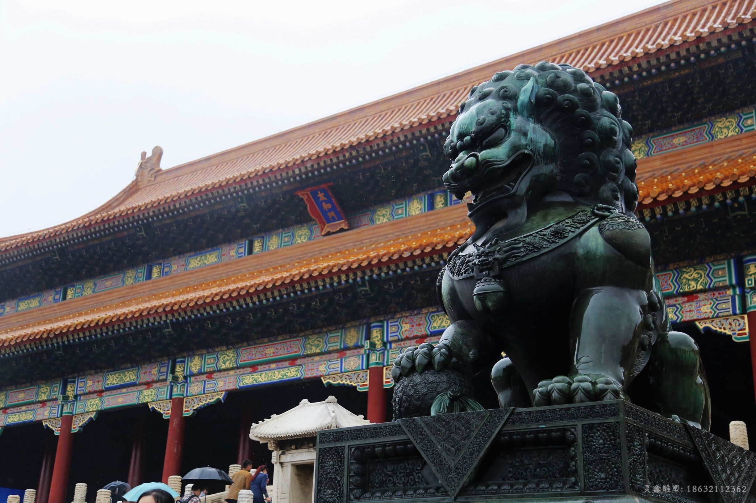 吉祥狮子庭院景观铜雕