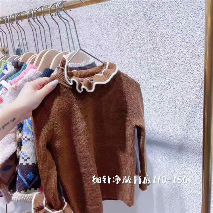 广州的纯品牌童装批发 2021新款童毛衣 厂家货源 一手批发