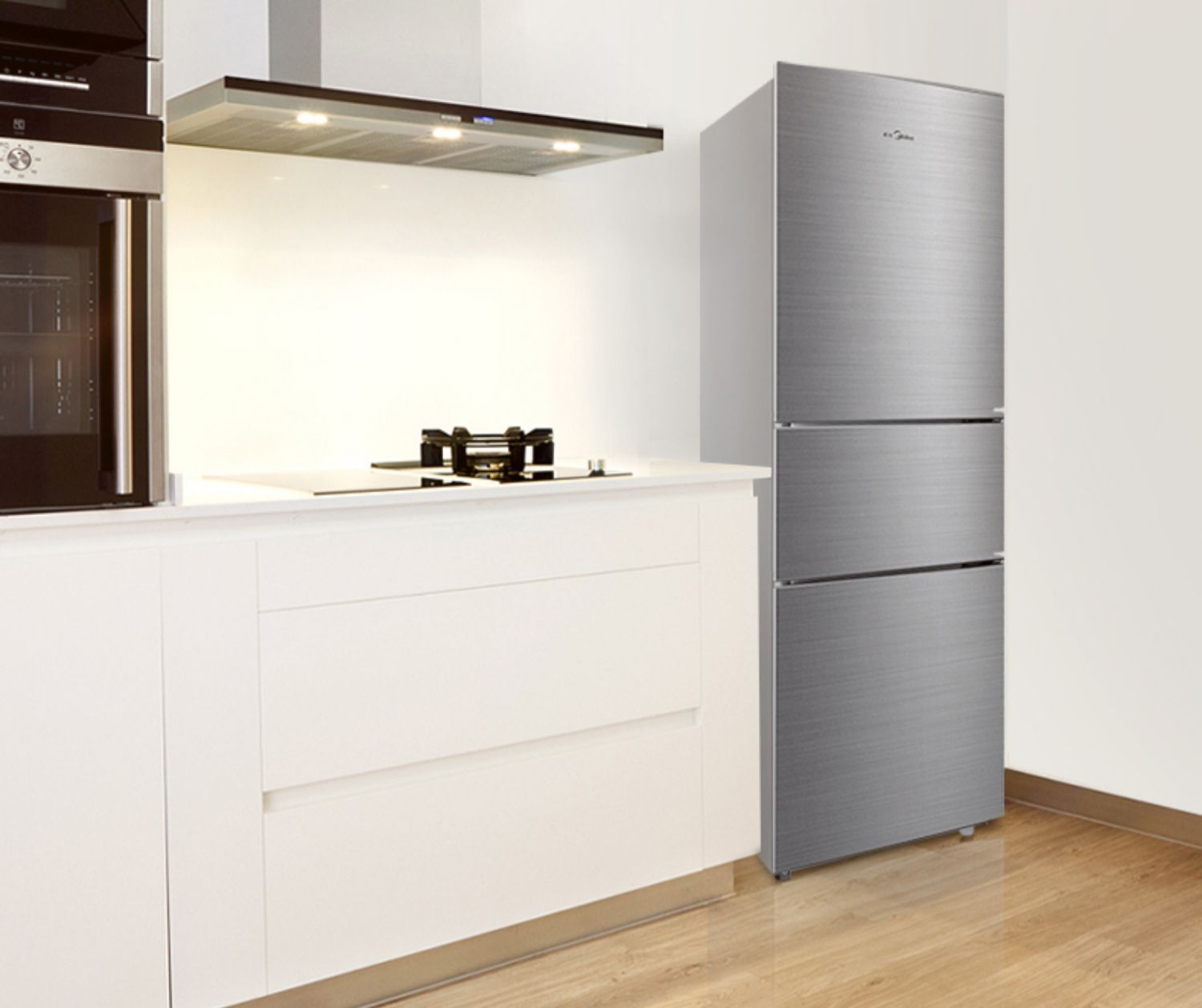 美的220升冰箱家用小型三门三开门节能双开门双门中型冷柜电冰箱