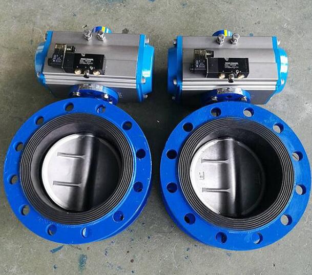 锐尔供应 气动蝶阀 中线法兰蝶阀d641f 厂价销售