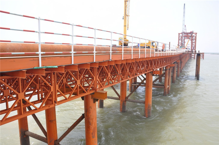 钢便桥施工单位许昌贝雷梁钢便桥防腐材质经久耐用腾信建筑