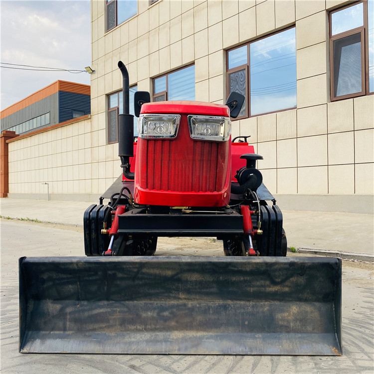 新款履带式田园管理机 水旱两用履带式拖拉机 80马力履带式旋耕机