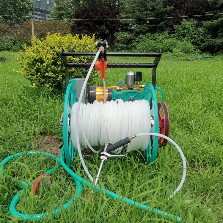 全自动电动打药机 48v自动放收排管打药机 打药机厂家