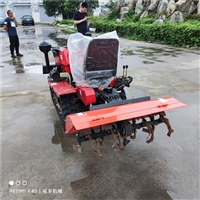 方向盘履带旋耕机 坐驾式履带开沟深度 农用履带式耕地机