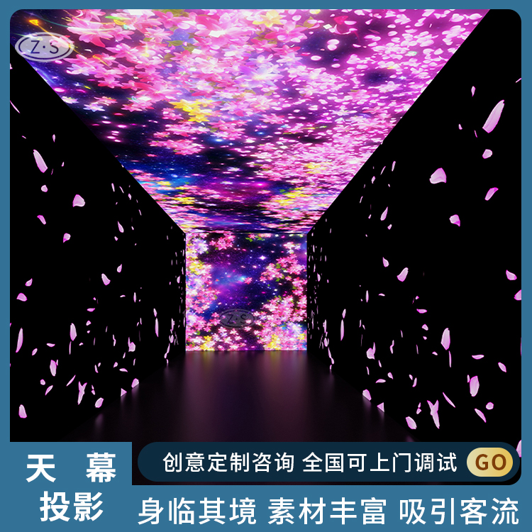 商场景区3d全息投影天幕 穹幕全息顶幕投影设备 天花板投影
