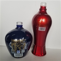 彩色玻璃酒瓶设计 烤花瓶货源充足