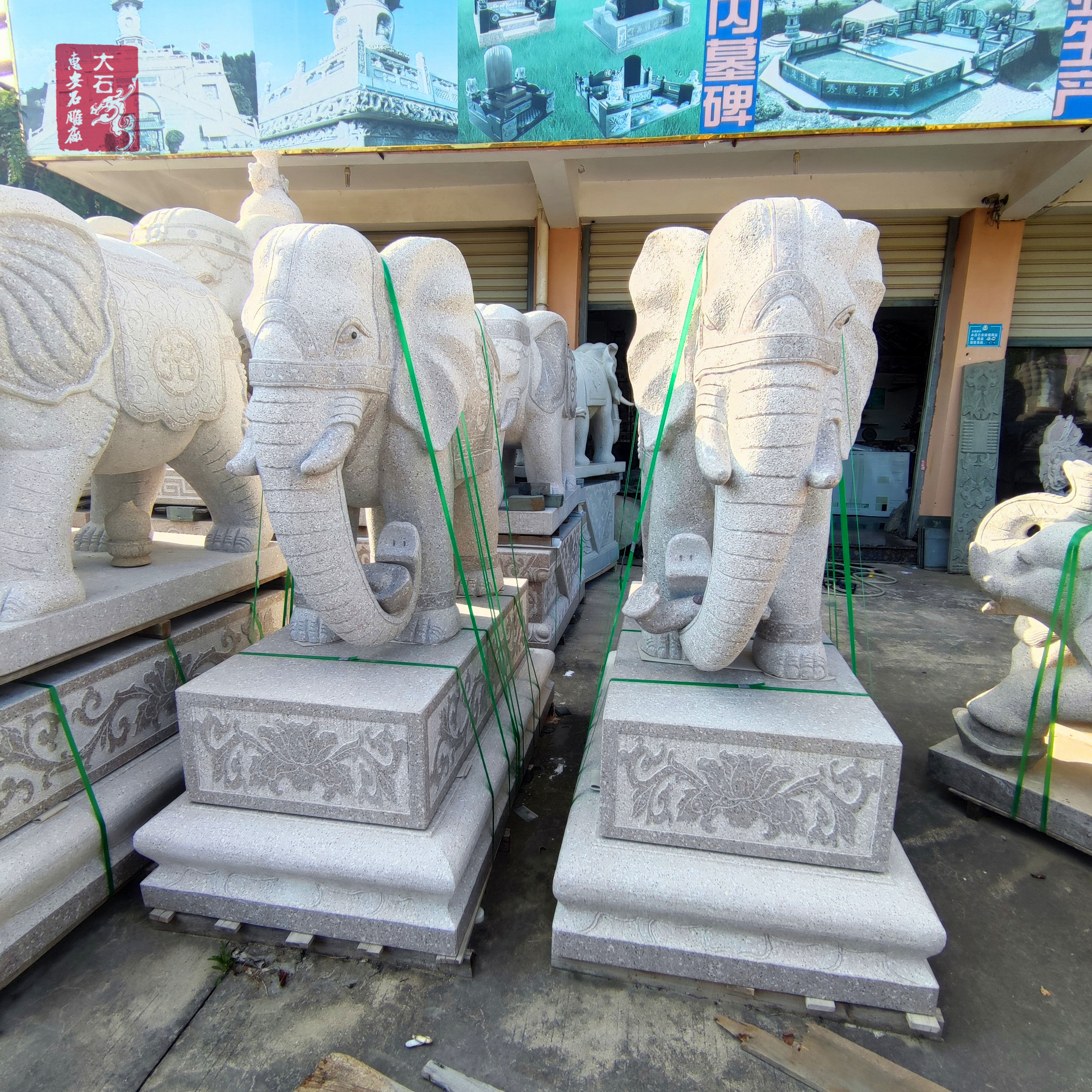  大理石商场门口石雕动物  石雕大象 纯手工雕刻