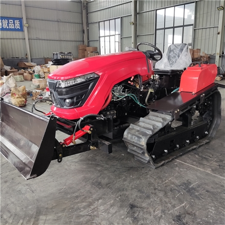 加高底盘专用履带旋耕机 爬坡高度水田农用拖拉机 水田新款拖拉机