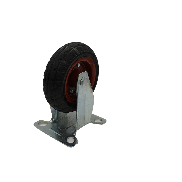 5寸轻型铁芯脚轮定向万向脚轮橡胶材质可定制