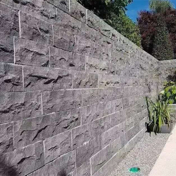 花岗岩青石板手凿面 錾道面山东青石铺地石 园林古建青石板手打面