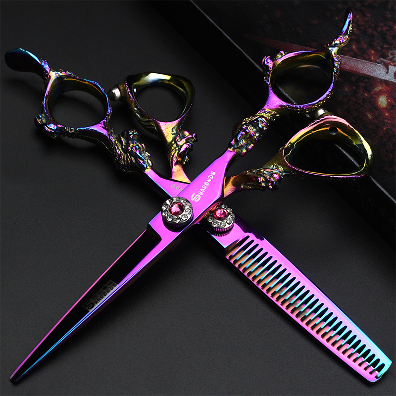 龙剪美发剪刀6寸7寸发型师专用理发平剪牙剪理发剪刀套装