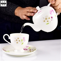 批发骨瓷咖啡具套装 欧式下午茶茶具英式咖啡杯碟 陶瓷壶定制图案