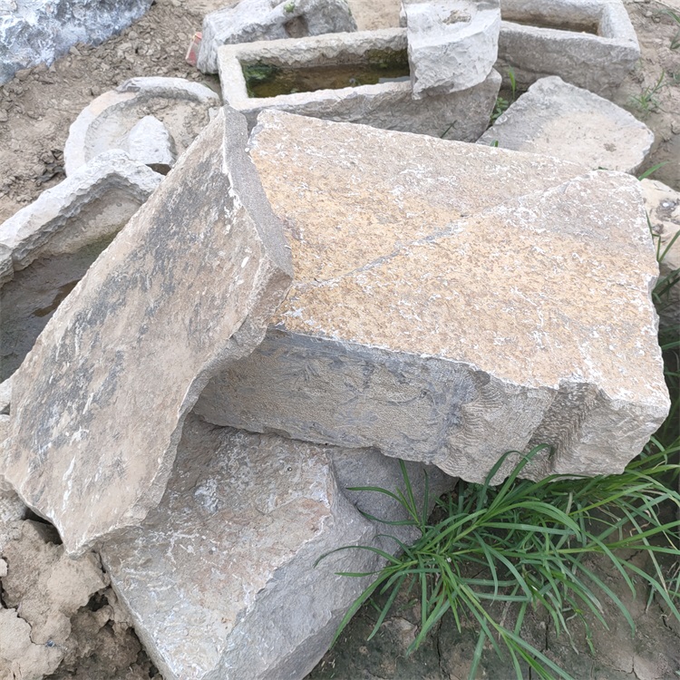 刻字老石板青石凿毛面旧石板古建筑装饰老石条