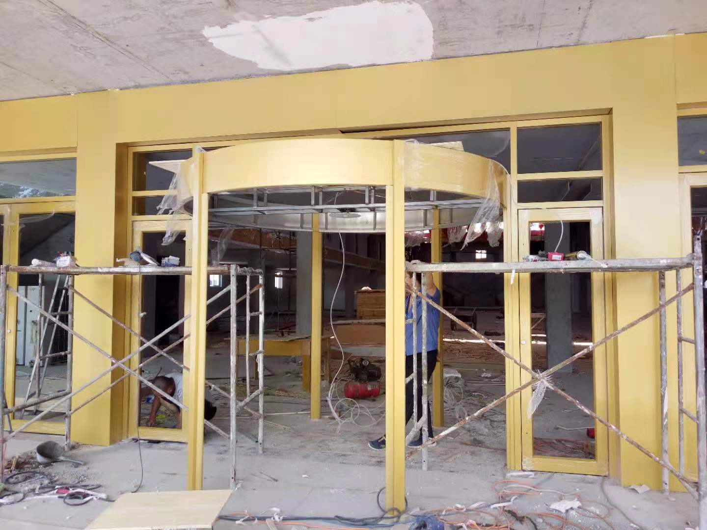 安装电动旋转门大厅旋转门酒店旋转门规格齐全