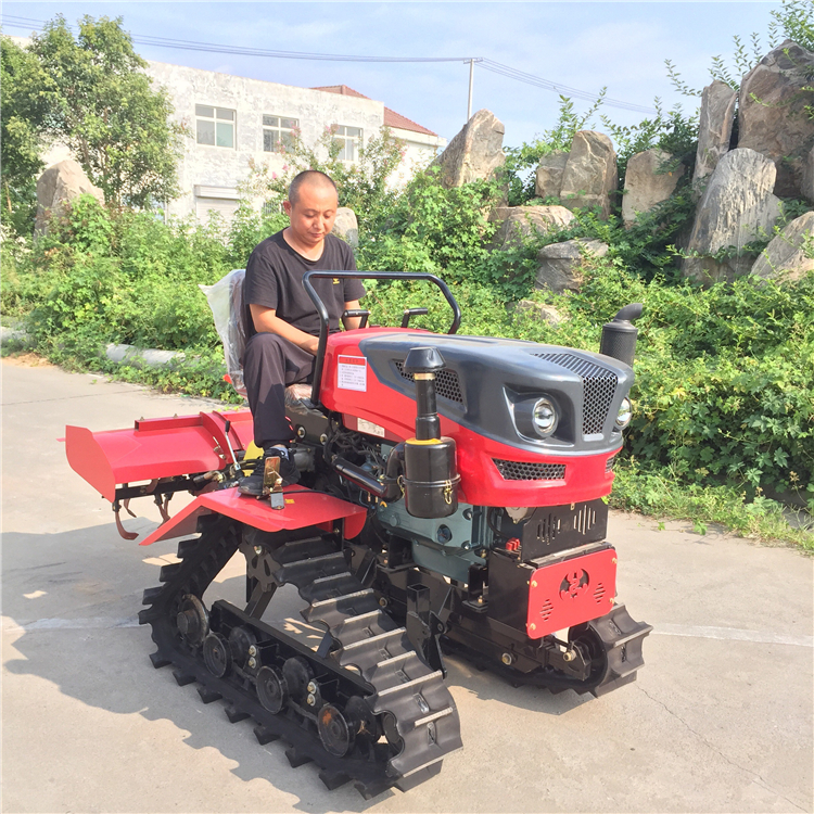 25马力泥地旋耕机 新款电启动履带旋耕机 水田泥地履带旋耕机