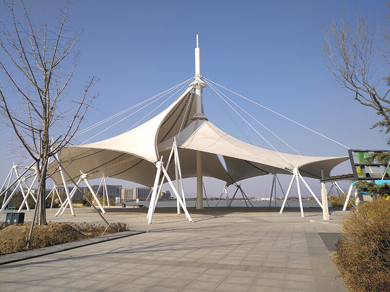 四川成都景观棚膜结构遂宁南充广公园休息区遮雨棚重庆户外张拉膜
