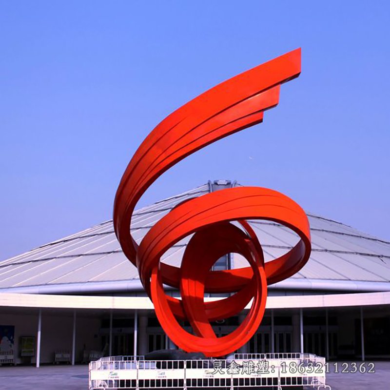 彩带城市文化景观雕塑