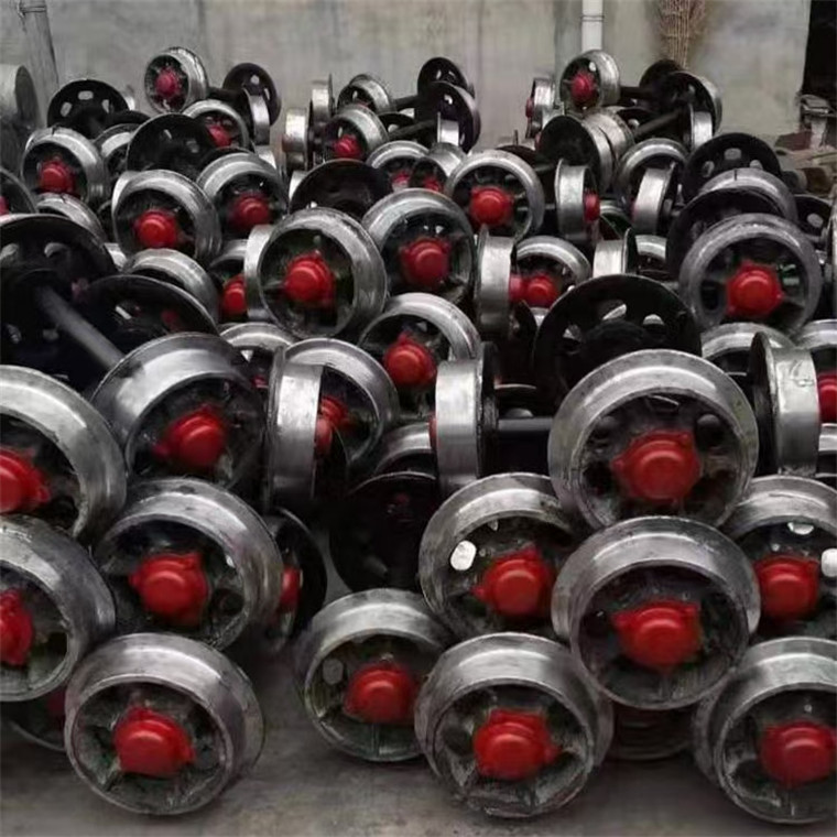 嘉邦600mm轨距矿车轮对 300直径铸钢矿车轮对