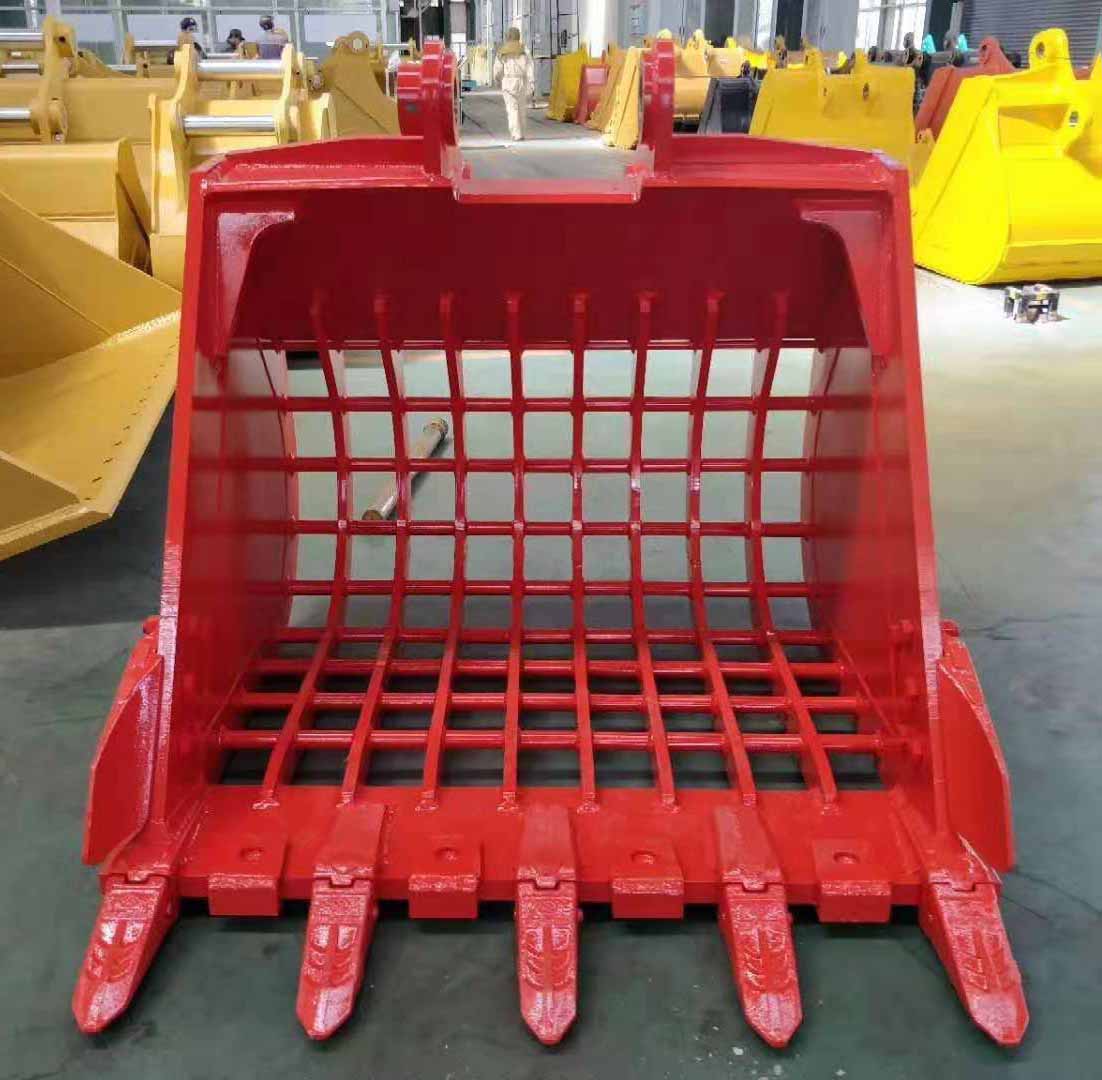 挖掘机挖机栅格斗装车漏斗