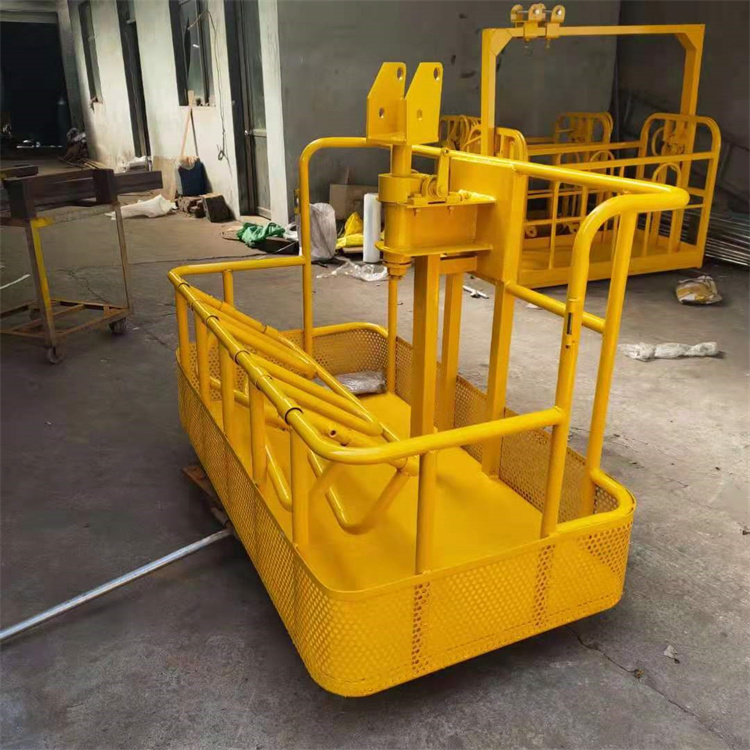 恒泰源360度旋转吊车吊篮 外墙施工吊车吊框 折叠调平吊车吊笼