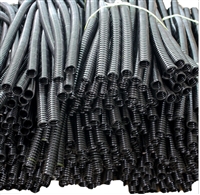 黑色pu聚氨酯风管 耐磨损pu软管 通风吸尘钢丝软管