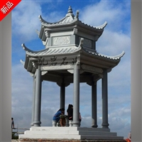 長期供應石雕涼亭 六角石雕亭子  園林景觀雕塑 凱巖石業