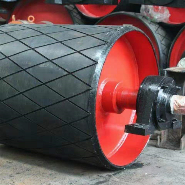 煤矿输送机铸胶传动滚筒祥通机械生产加工