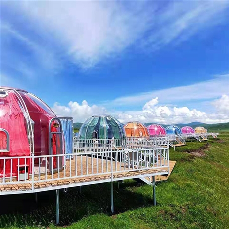 内蒙古大草原pc透明观景星空房景区烤肉火锅餐厅