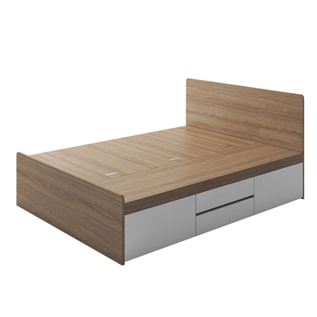 定制小户型单人床简约12米榻榻米卧室收纳储物床现代公寓抽屉床